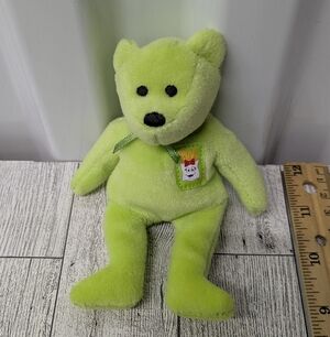 Ty Lime Green Stuffed Bear